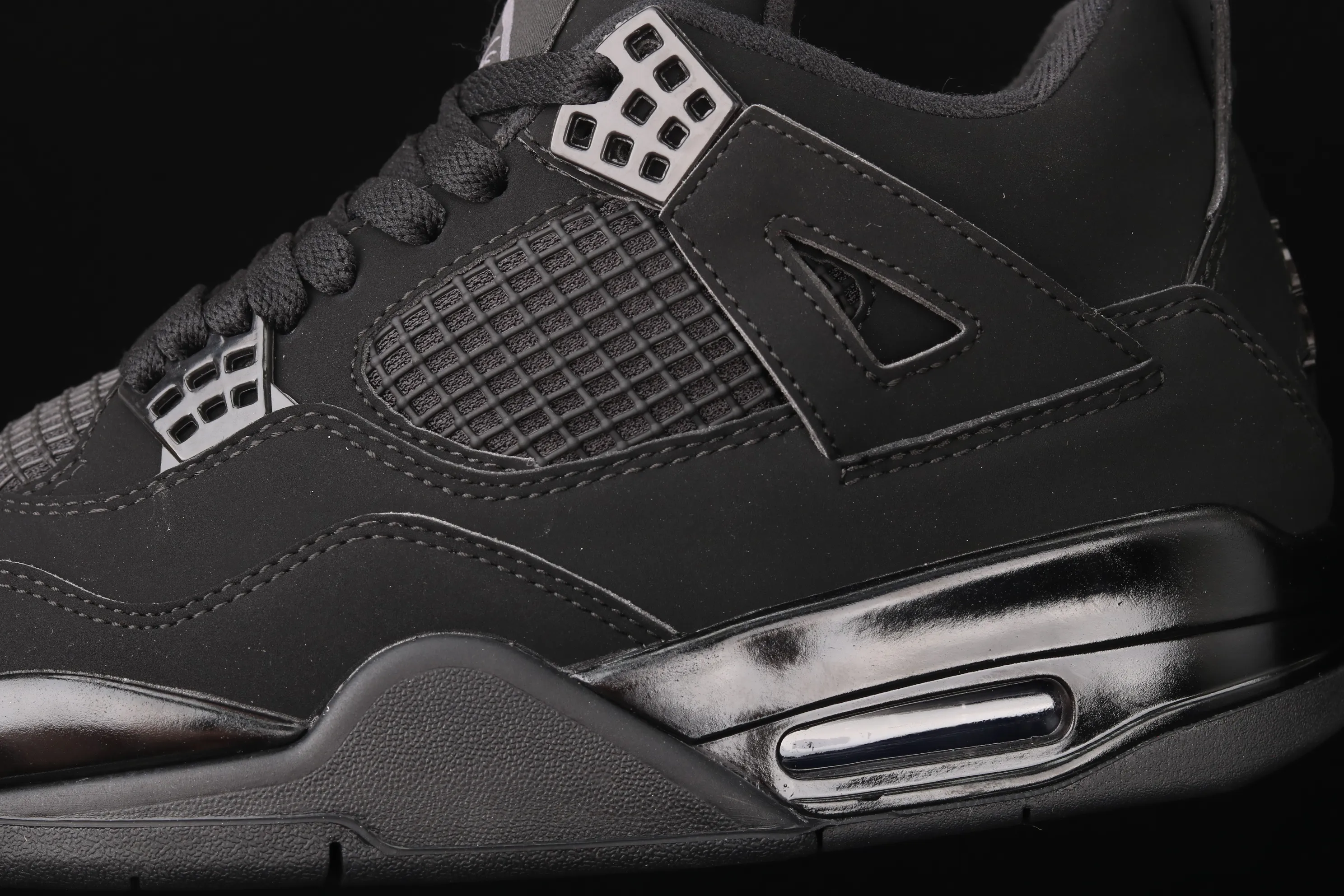 All Categories Air Jordan Jordan Series Basketball Shoes Air Jordan 4 Pure Original Air Jordan 4 "Black Cat" AJ4 Joe 4 Black Cat First Layer Authentic Standard CU1110-010